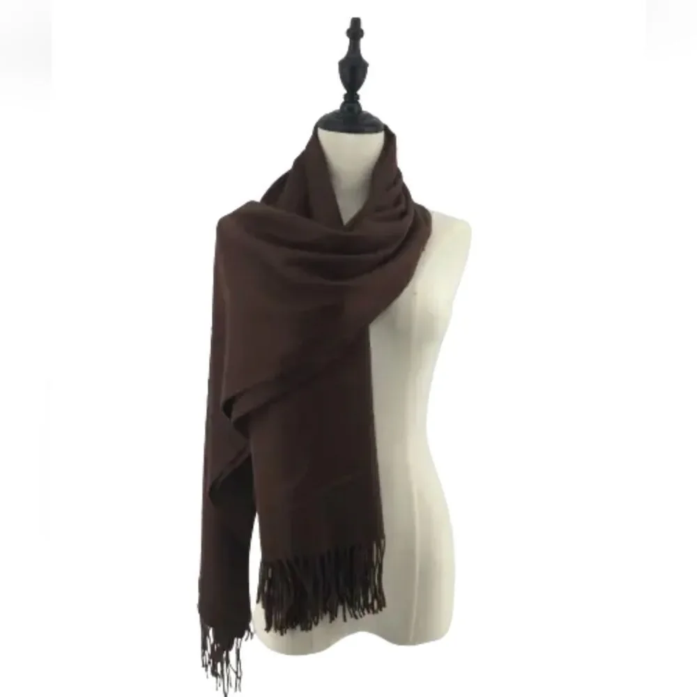Winter Men Women Warm Cashmere Thick Scarf Shawl Wraps Wool Scarves US Seller